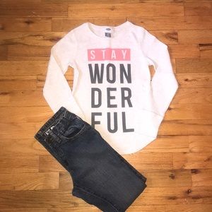 Old Navy Top Sz 8 Crazy8 Rocker Jeans Sz 7 Outfit